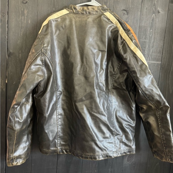 Arizona Jean Company Men's Dark Brown Jacket with Tan Stripes - Picture 2 of 3